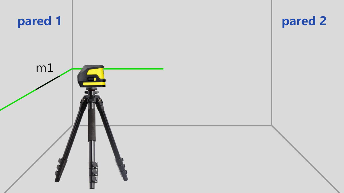 Verificar la línea horizontal - Paso 1