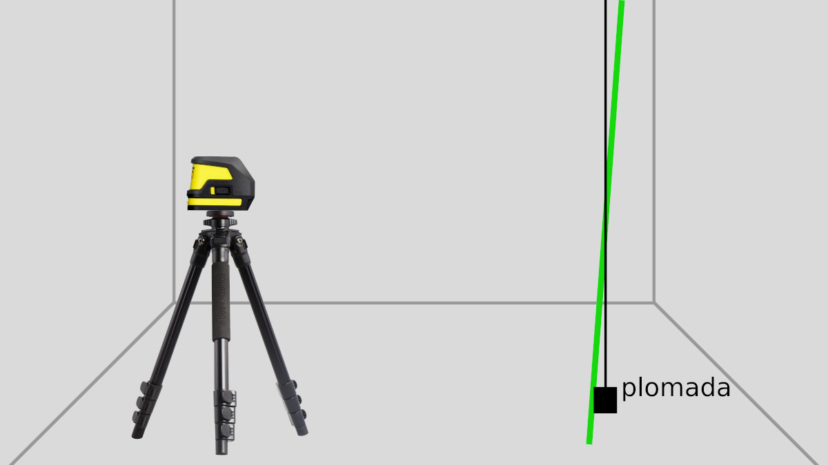 Verificar la línea vertical - Paso 2
