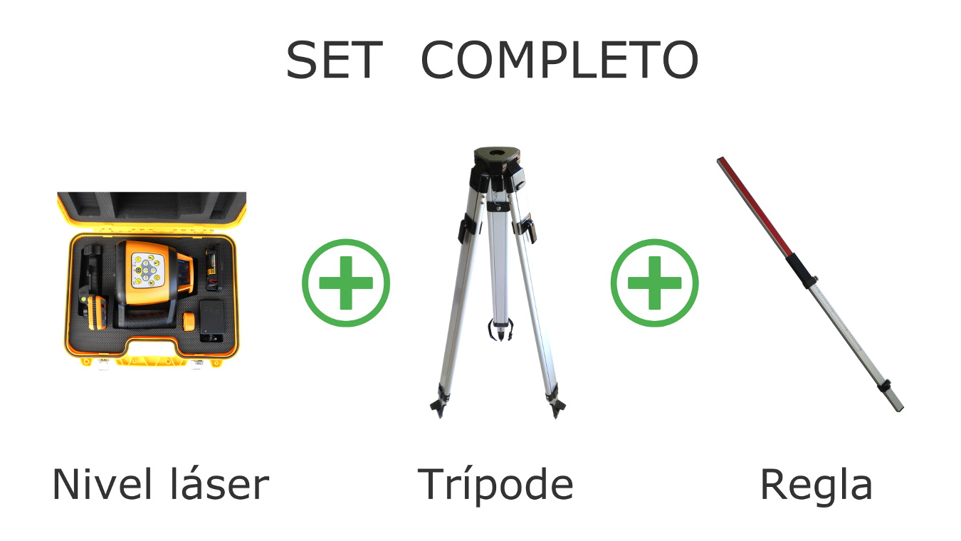 SET completo: FRE301, trípode y regla